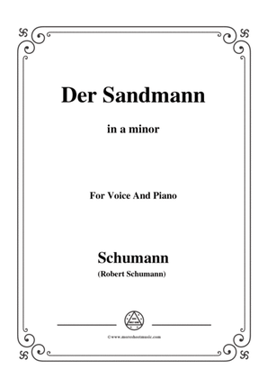 Book cover for Schumann-Der Sandmann,in a minor,Op.79,No.13,for Voice and Piano