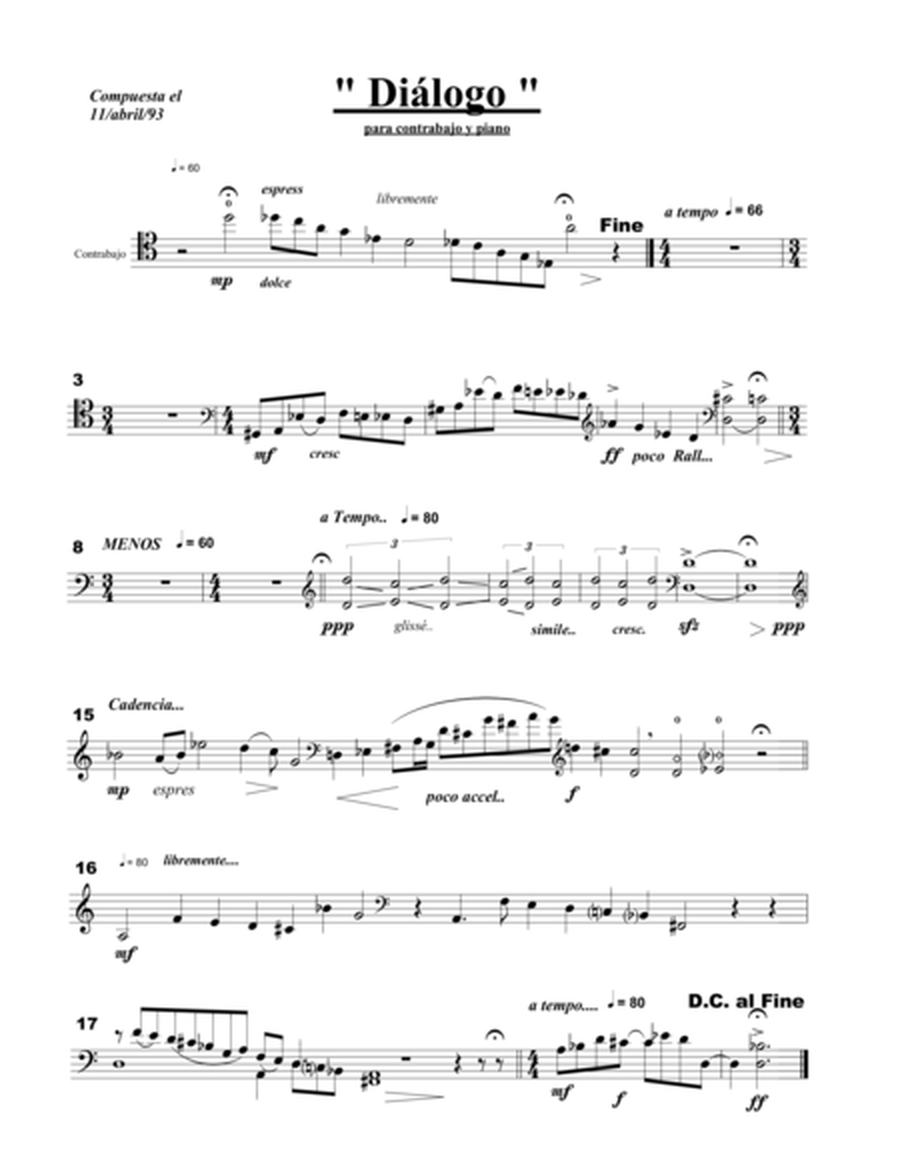 Dialogo for Double Bass and Piano image number null