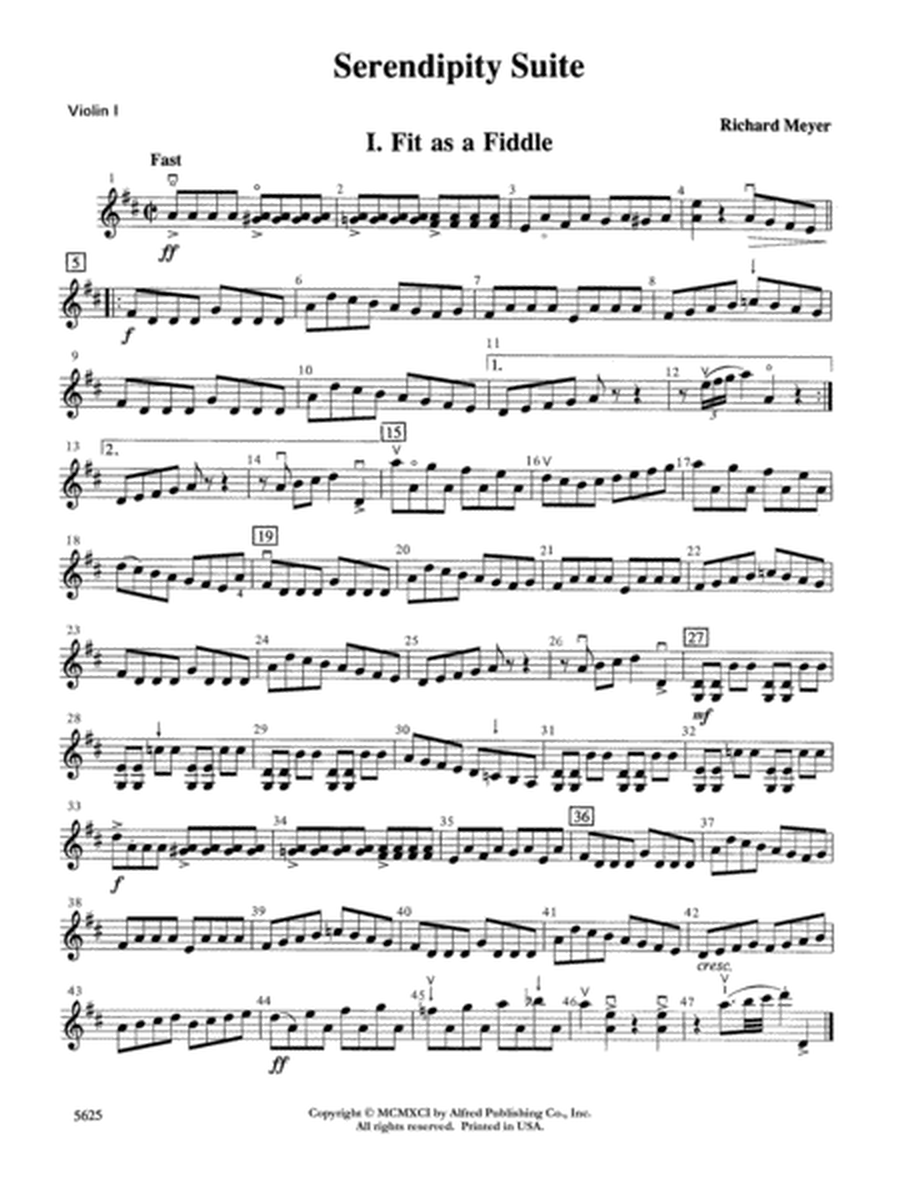 Serendipity Suite: 1st Violin