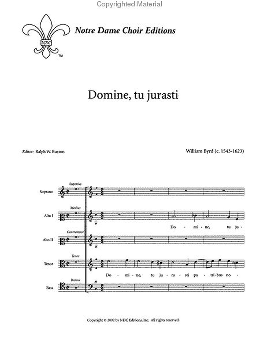 Domine, tu jurasti