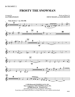 Book cover for Frosty the Snowman: 2nd B-flat Trumpet
