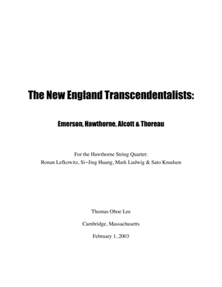 Book cover for The New England Transcendentalists (2002) for string quartet