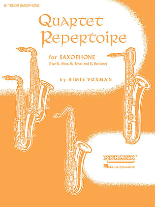 Book cover for Quartet Repertoire for Saxophone - 2nd Eb Alto