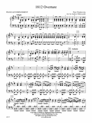 Book cover for 1812 Overture: Piano Accompaniment