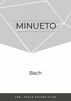 Book cover for MINUETO - BACH - BASS RECORDER TRIO