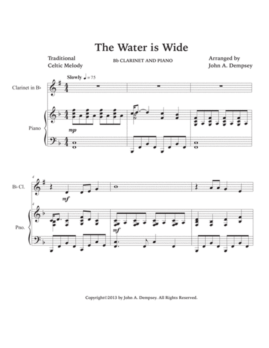 The Water is Wide (Clarinet and Piano) image number null