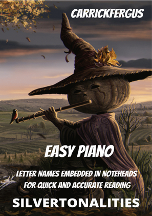Book cover for Carrickfergus Traditional Irish Folk Song for Easy Piano
