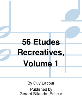 Book cover for 56 Etudes Recreatives, Volume 1