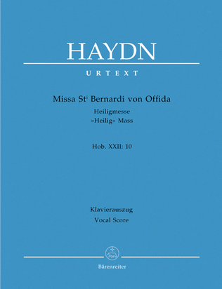 Book cover for Missa Sancti Bernardi von Offida Hob.XXII:10 'Heilig-Messe'