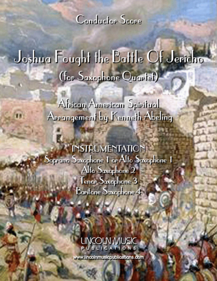 Book cover for Joshua Fought the Battle of Jericho (for Saxophone Quartet SATB or AATB)
