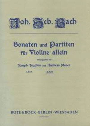 Book cover for Sonatas and Partitas Band 2