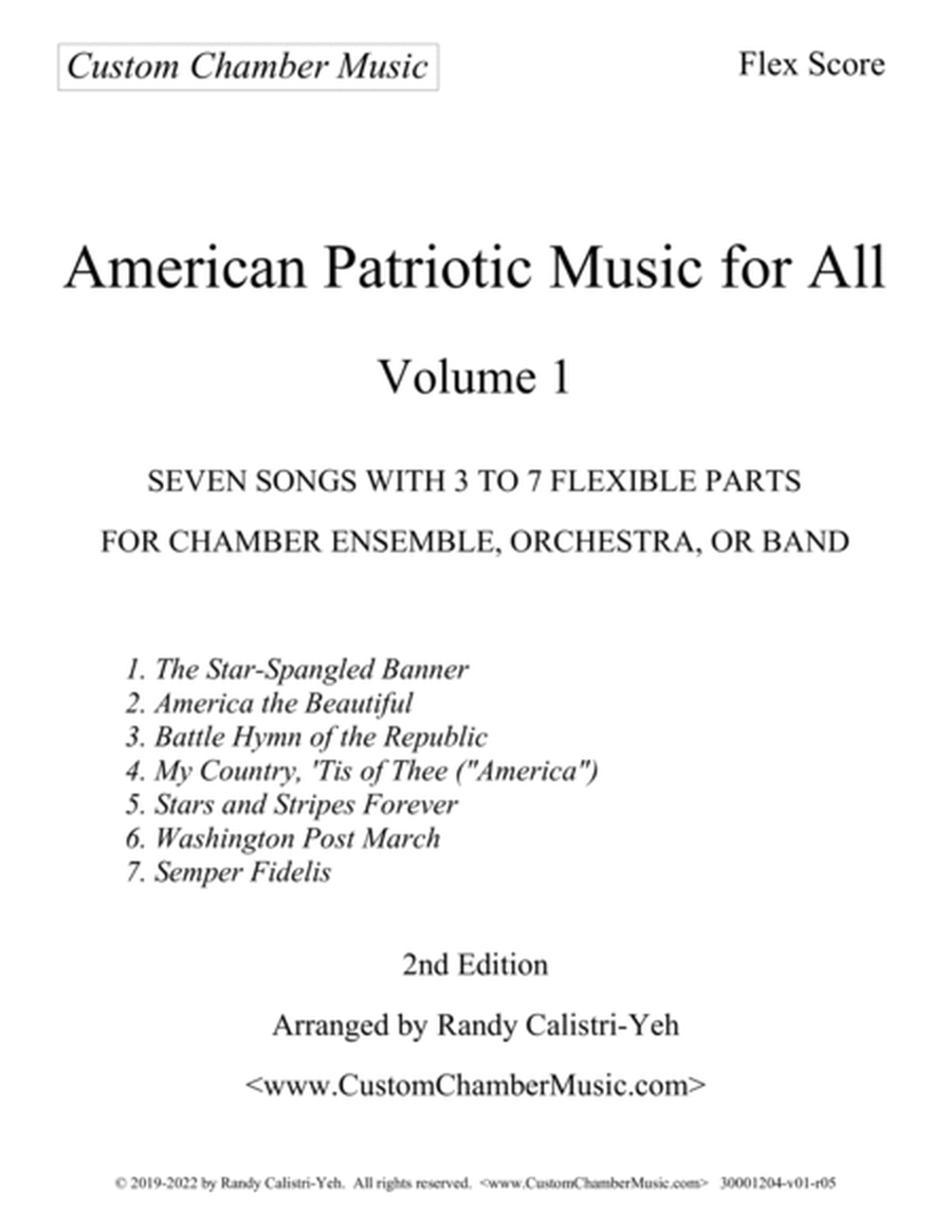 American Patriotic Music for All, Volume 1 (Flexible Orchestra) image number null