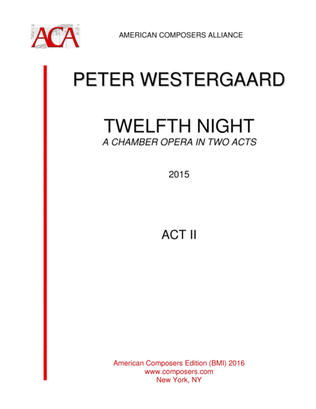 Book cover for [Westergaard] Twelfth Night (Act II Full Score)