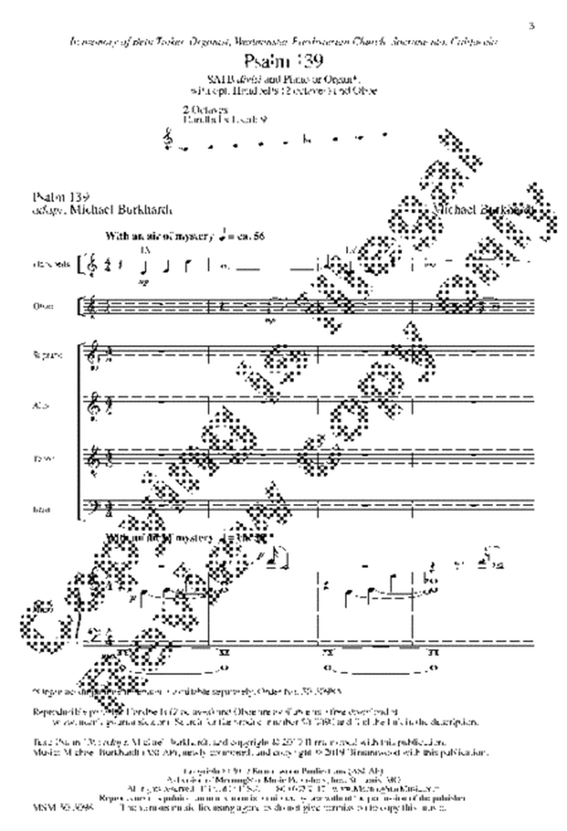 Psalm 139 (Choral Score) image number null