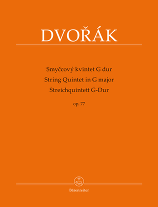 Book cover for String Quintet G major op. 77