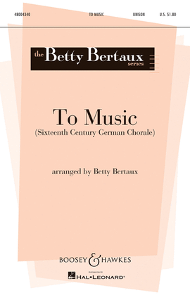 Book cover for To Music