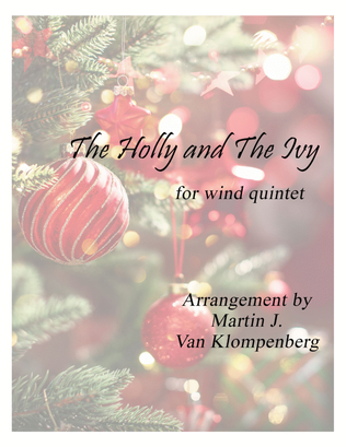 Book cover for The Holly and The Ivy, for wind quintet
