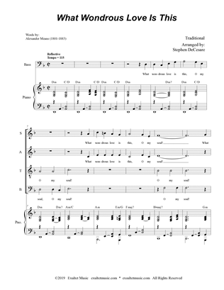What Wondrous Love Is This (for SATB)