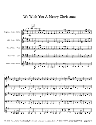 Book cover for We Wish You A Merry Christmas for String Quartet in Schools