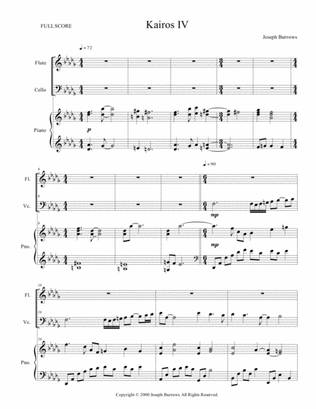 Kairos IV by Joseph Burrows - Flute, Cello and Piano