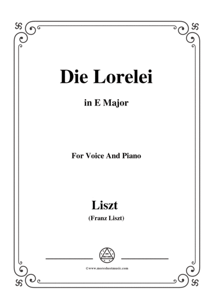 Liszt-Die Lorelei in E Major,for Voice and Piano image number null