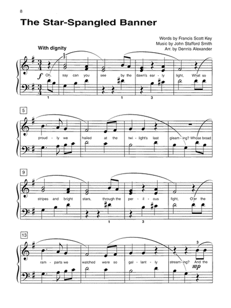 Alfred's Basic Piano Course Patriotic Solo Book, Level 2