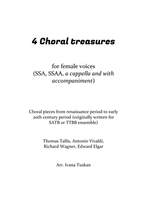 Book cover for 4 Choral Treasures for female voices (SSA, SSAA)