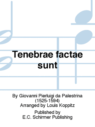 Book cover for Tenebrae factae sunt