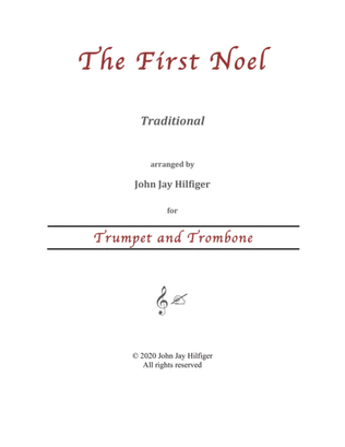 Book cover for The First Noel for Trumpet and Trombone