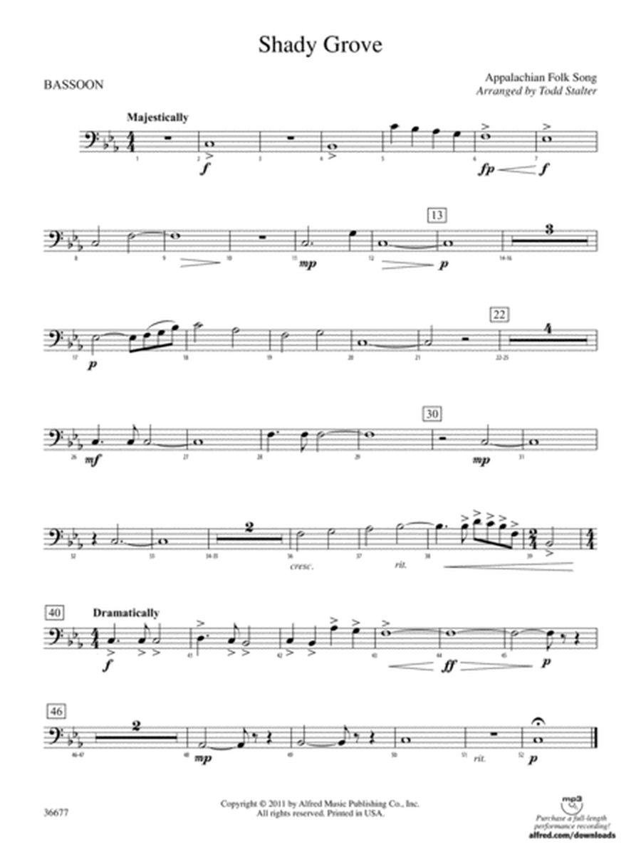 Shady Grove: Bassoon