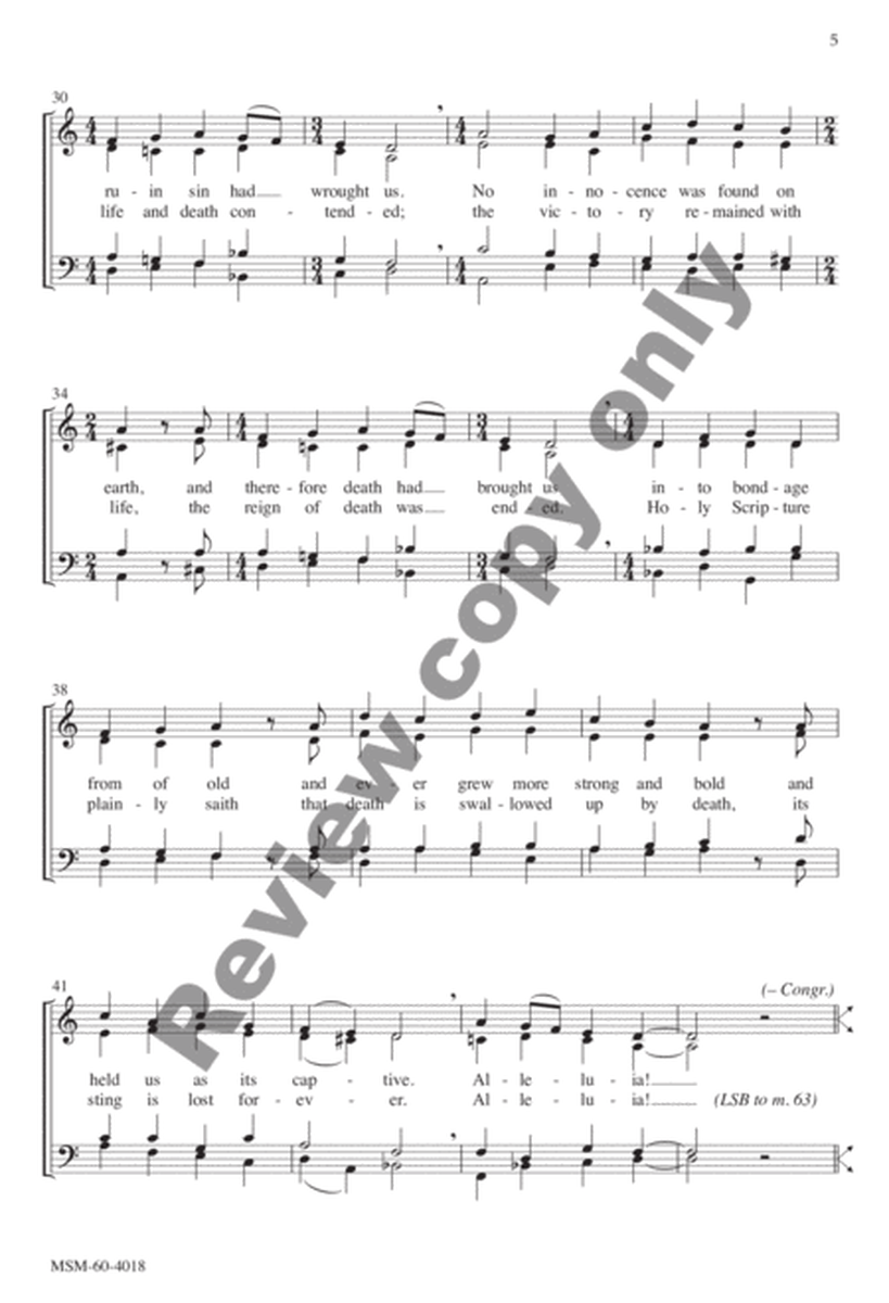 Christ Jesus Lay in Death's Strong Bands (Choral Score) image number null