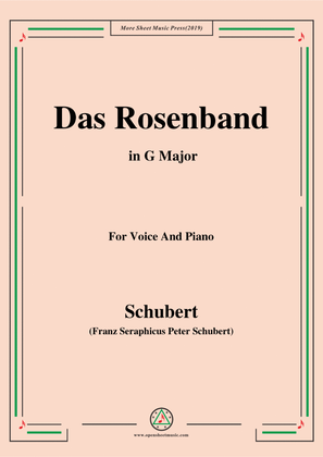 Book cover for Schubert-Das Rosenband(The Rosy Ribbon),Ver.II,in G Major