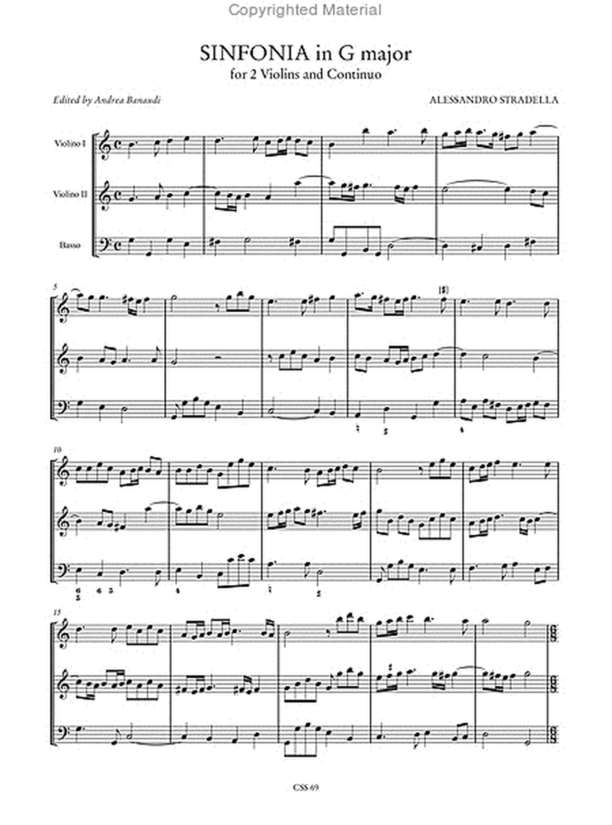 Sinfonia in A Minor - Sinfonia in G Major for 2 Violins and Continuo