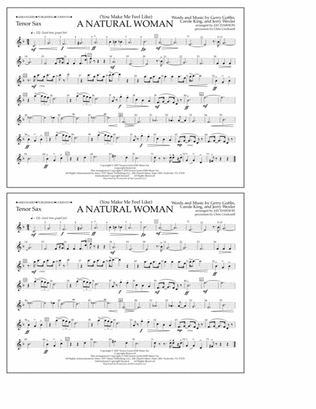 Book cover for (You Make Me Feel Like) A Natural Woman (arr. Jay Dawson) - Tenor Sax