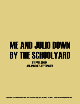 Book cover for Me And Julio Down By The Schoolyard