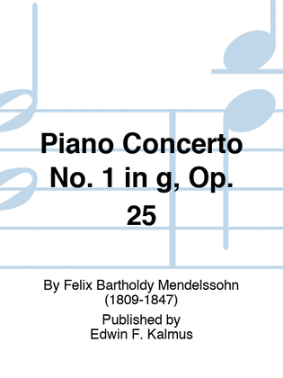 Book cover for Piano Concerto No. 1 in g, Op. 25
