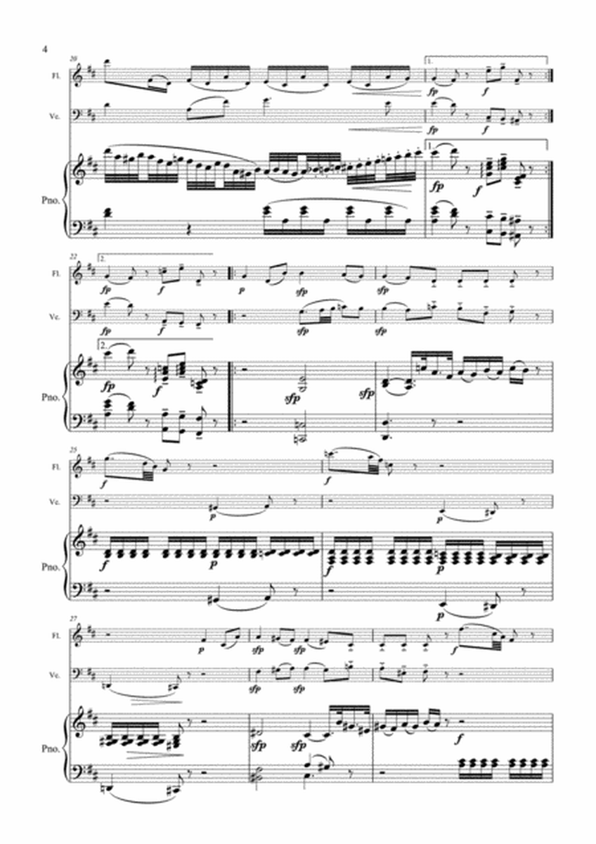 Mozart - Adagio in B minor K 540 - Flute, Cello & Piano