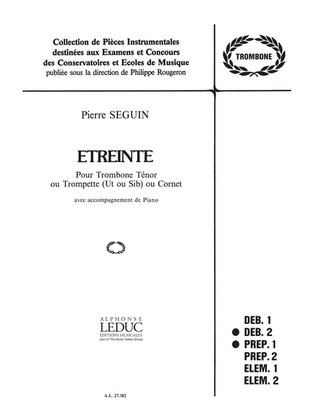 Book cover for Etreinte (trumpet & Piano)