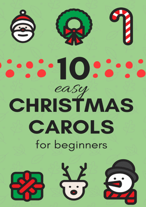 Book cover for 10 Easy Christmas Carols for Tuba Beginners (Music for Children)