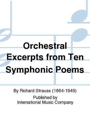 Book cover for Orchestral Excerptsfrom Ten Symphonic Poems
