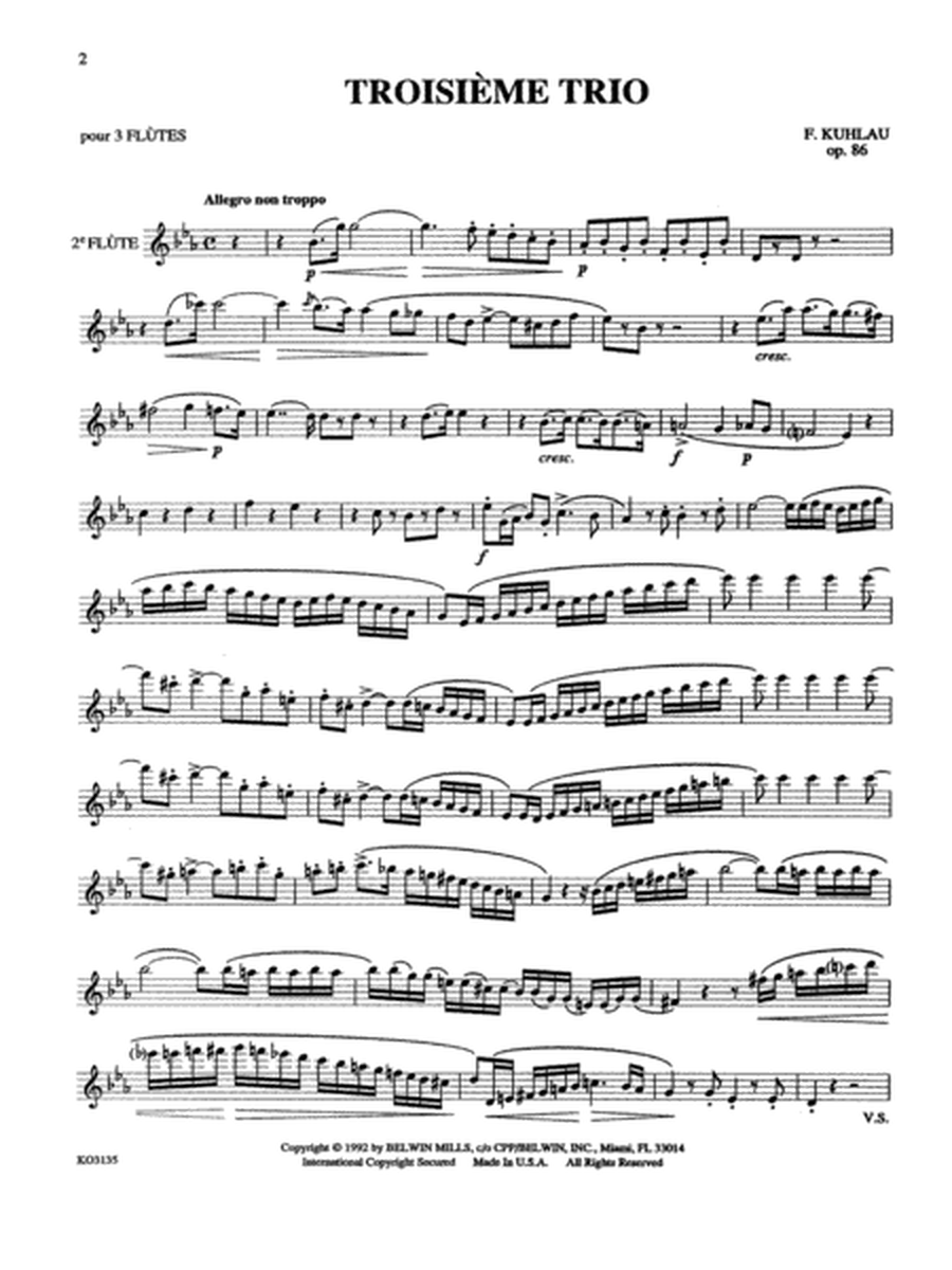 Three Grand Trios, Op. 86: 2nd Flute