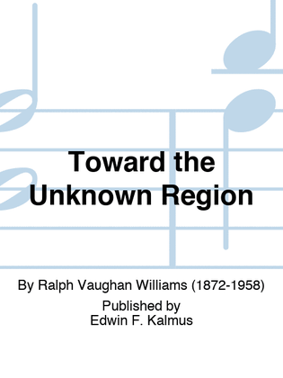 Book cover for Toward the Unknown Region