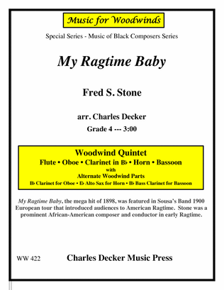 Book cover for My Ragtime Baby for Woodwind Quintet