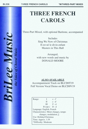 Book cover for Three French Carols