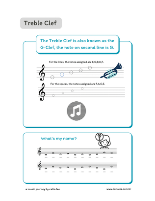 Book cover for Music Theory for Kids - Treble clef