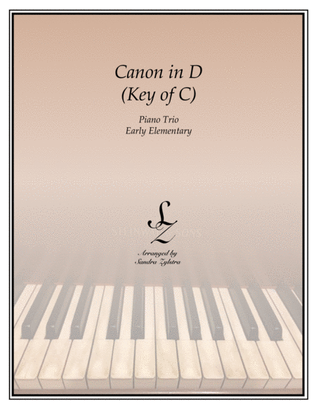 Book cover for Canon In D (late elementary trio 1 piano, 6 hands)