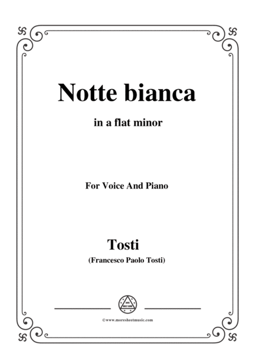 Tosti-Notte bianca in a flat minor,for voice and piano image number null