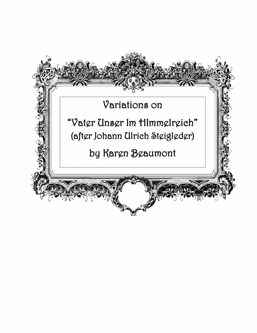 Variations on "Vater Unser Im Himmelreich" (after Johann Ulrich Steigleder) image number null