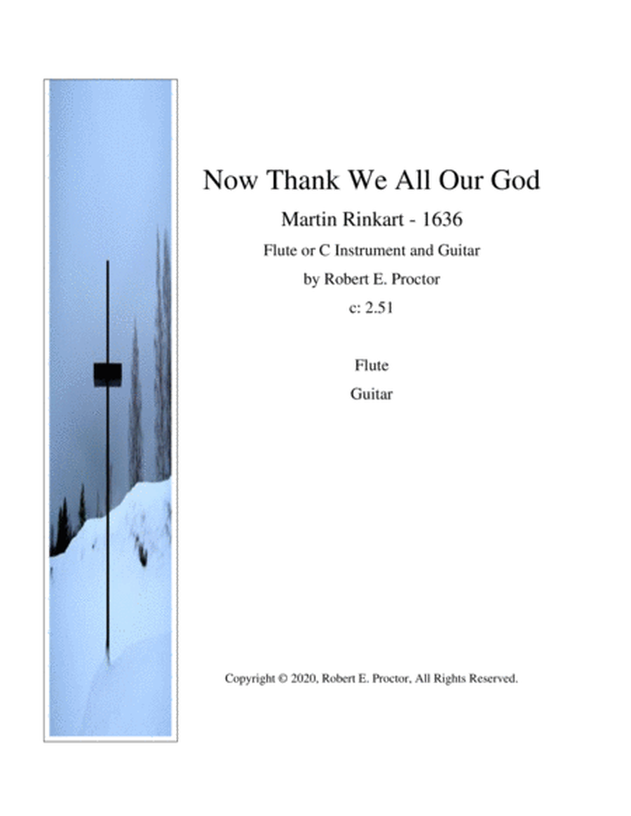 Now Thank We All Our God for Flute (C instrument) and Guitar image number null