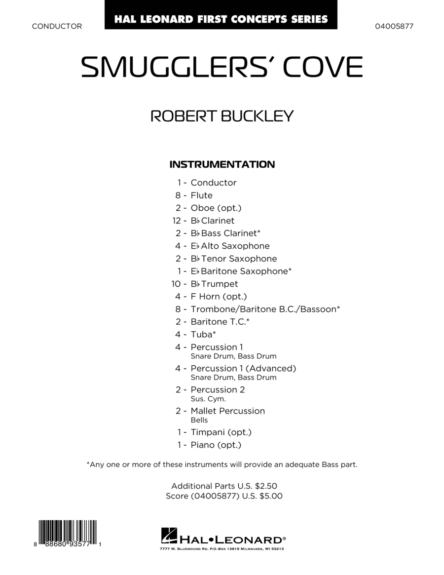 Smugglers' Cove - Conductor Score (Full Score)